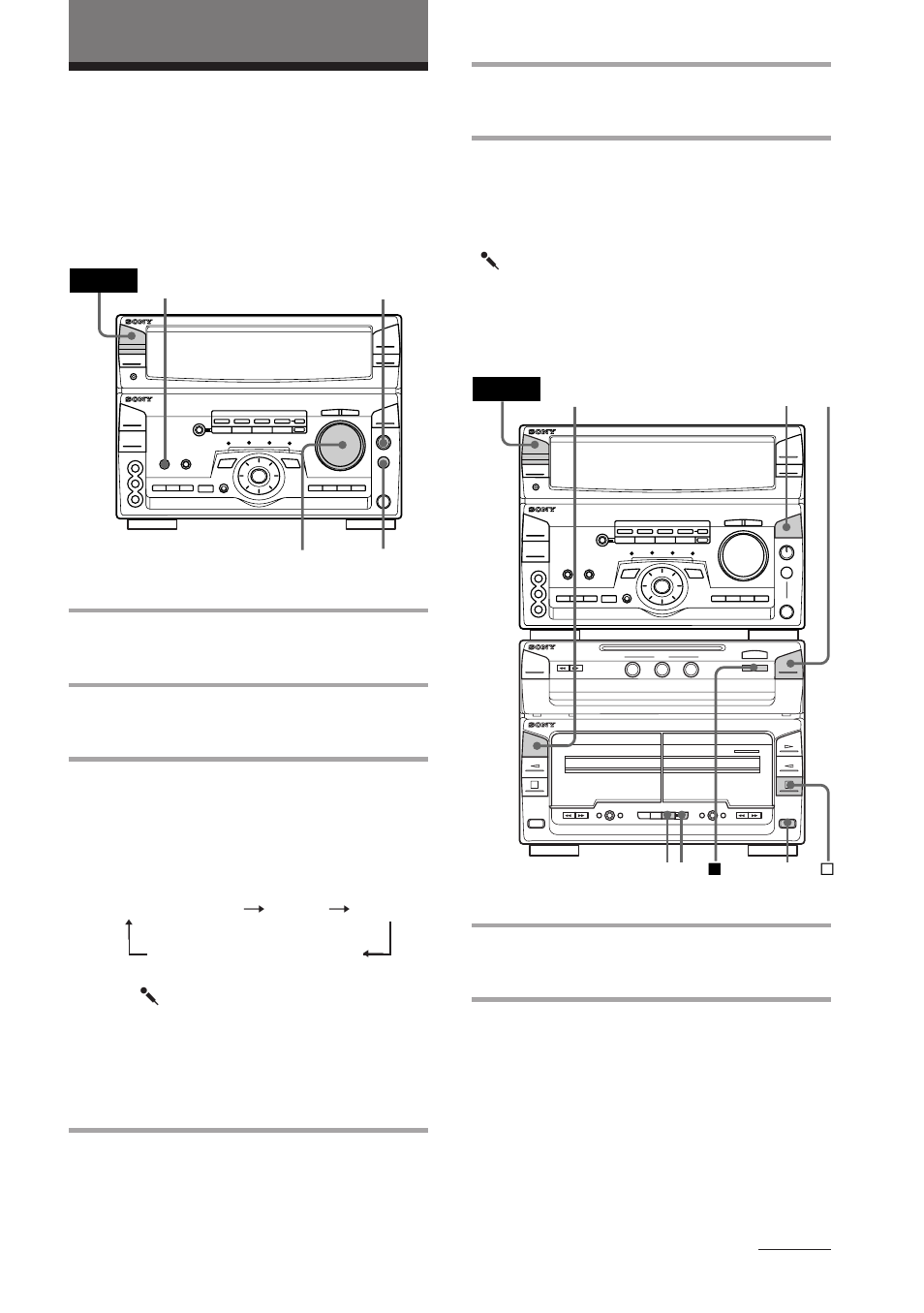 Singing along: karaoke, 31 other features, Mixing and recording sounds | Sony MHC-W550 User Manual | Page 31 / 44