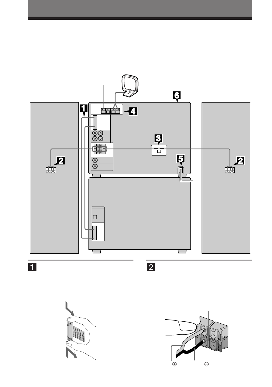 Step 1: hooking up the system, Getting started | Sony MHC-W550 User Manual | Page 4 / 44