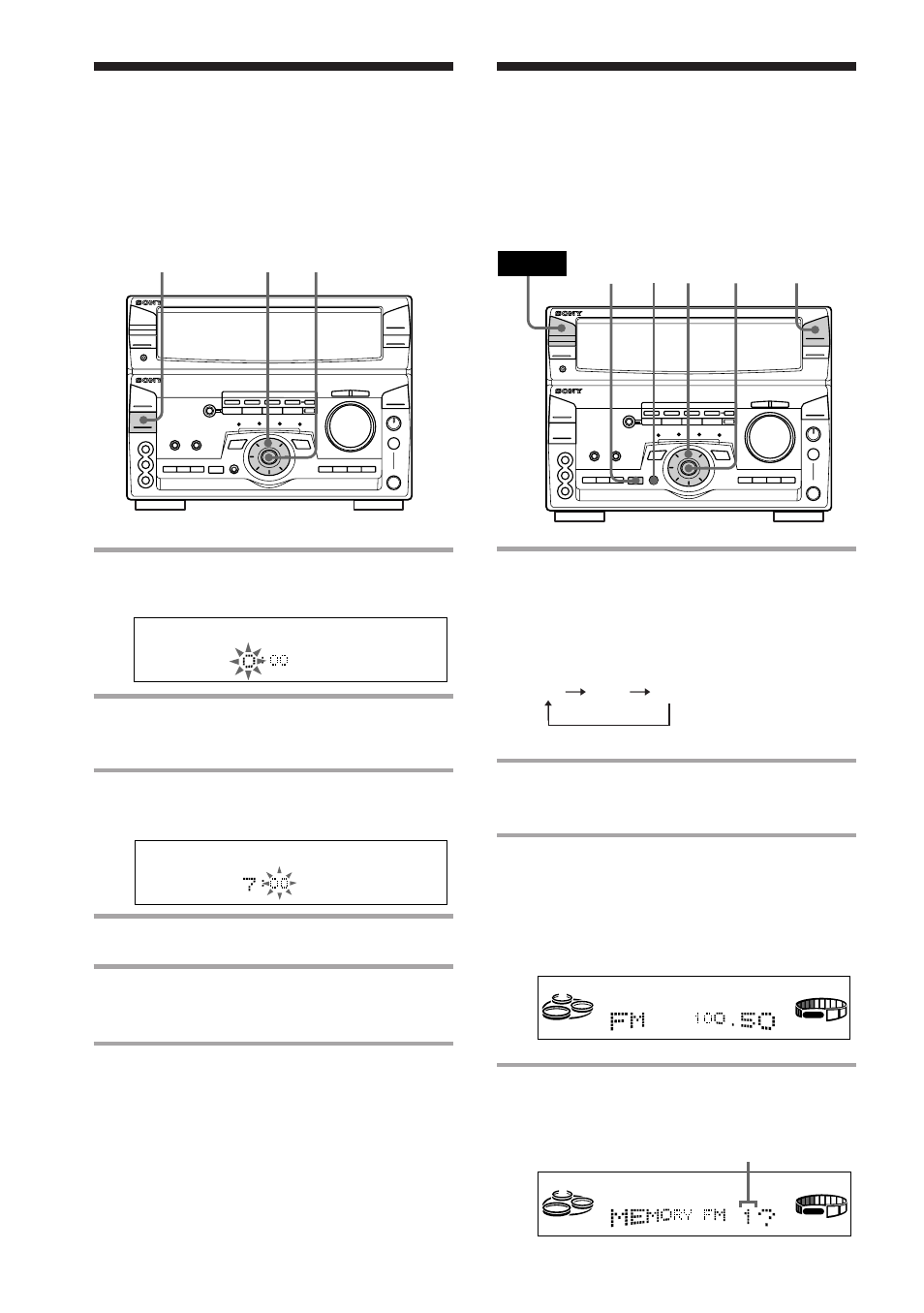 Step 2: setting the time, Step 3: presetting radio stations | Sony MHC-W550 User Manual | Page 6 / 44