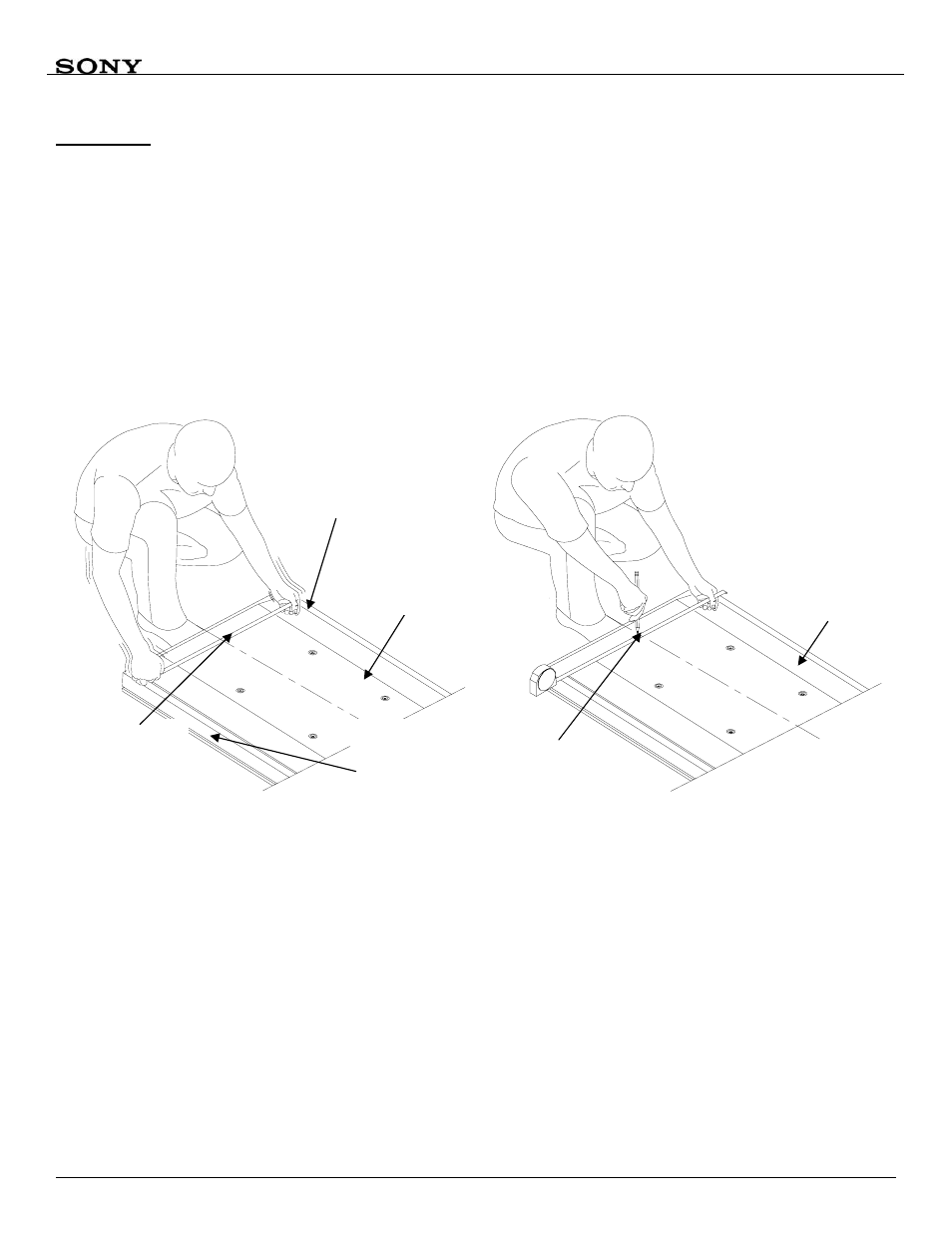 Flat panel mount location, Mounting bracket positioning | Sony SFM1 User Manual | Page 6 / 16