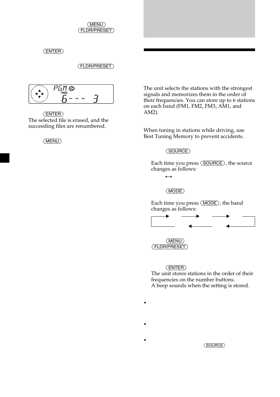 Radio | Sony CDX-MP450X User Manual | Page 18 / 84