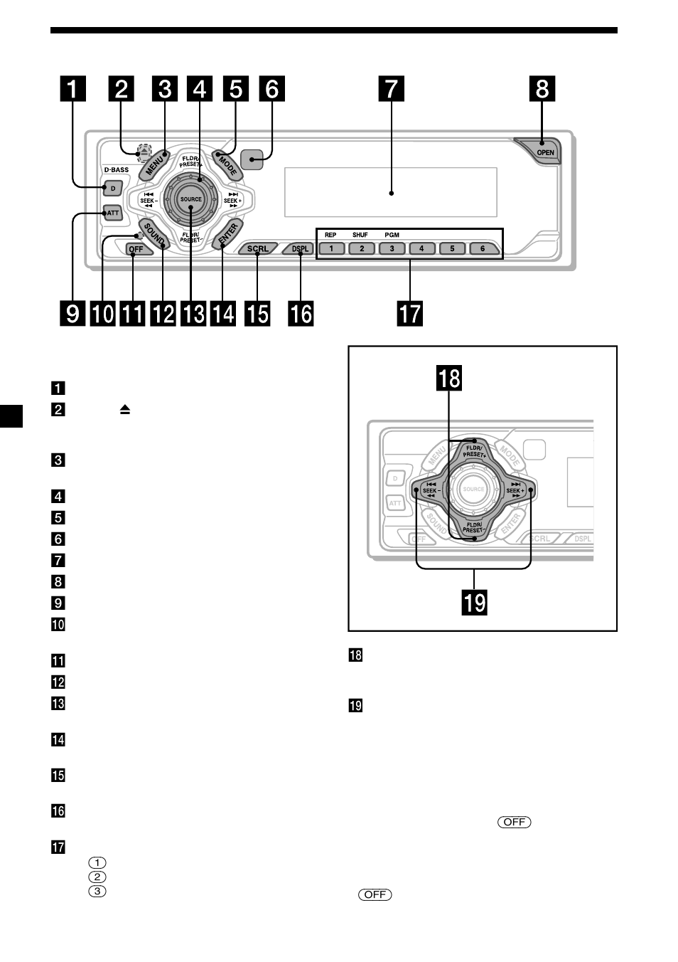 6emplacement des commandes | Sony CDX-MP450X User Manual | Page 34 / 84