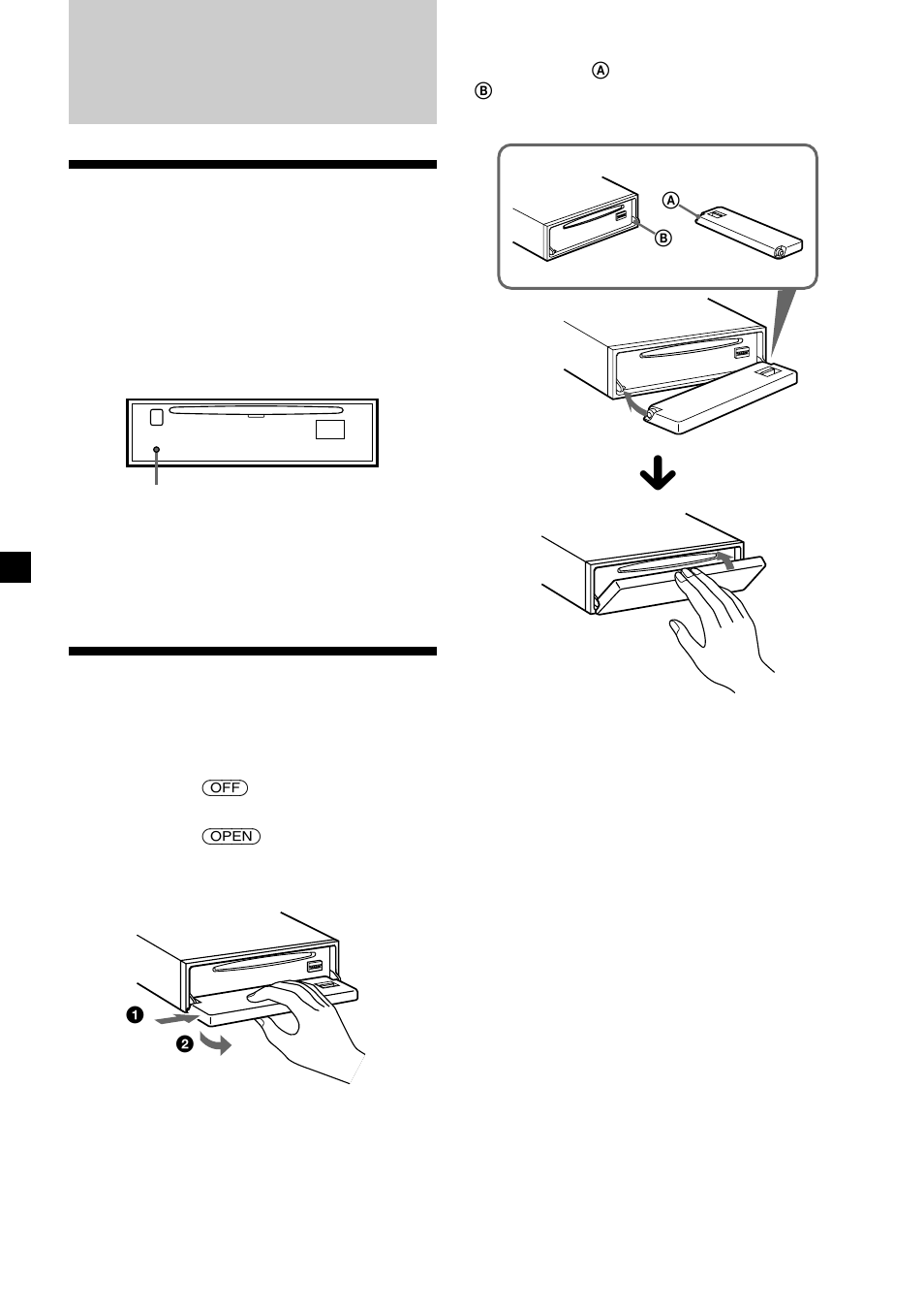 Préparation, Réinitialisation de l’appareil, Dépose de la façade | Sony CDX-MP450X User Manual | Page 36 / 84