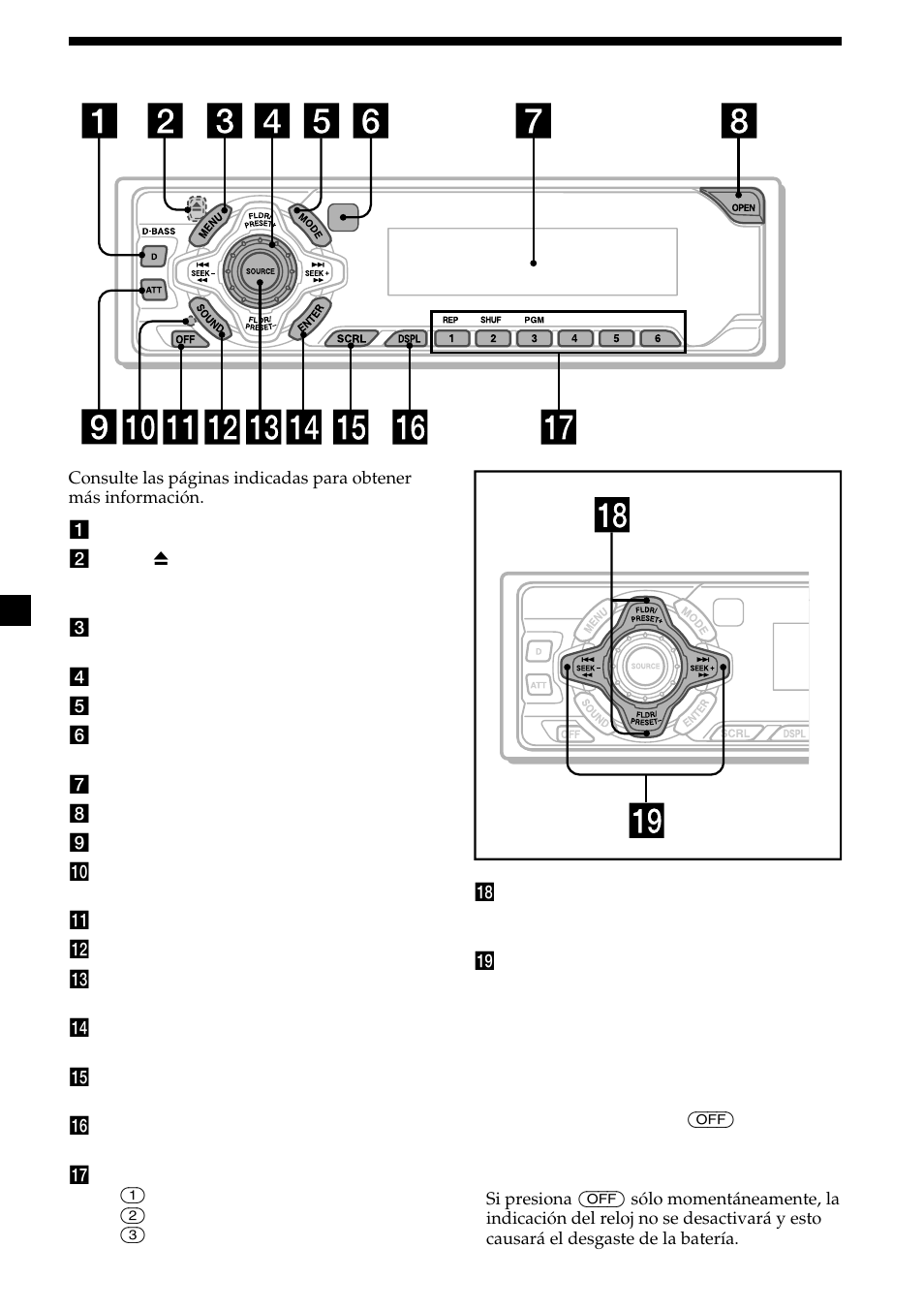 6localización de los controles | Sony CDX-MP450X User Manual | Page 62 / 84