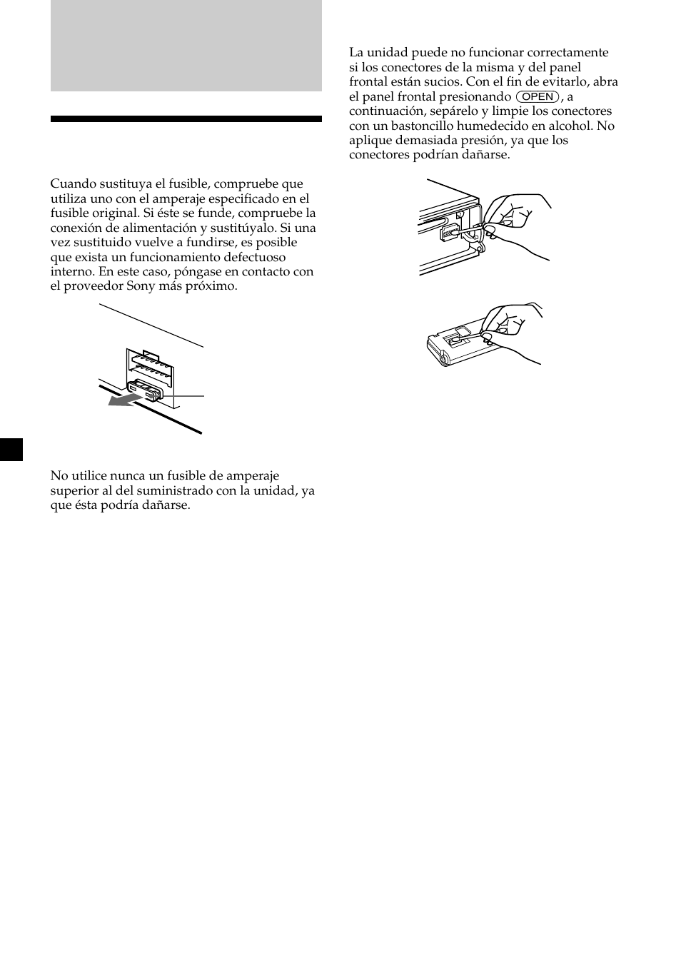 Información complementaria, Mantenimiento | Sony CDX-MP450X User Manual | Page 80 / 84
