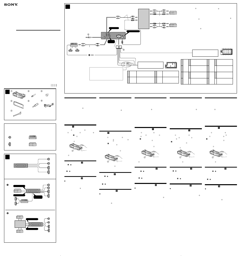 Sony XR-CA370 User Manual | 2 pages