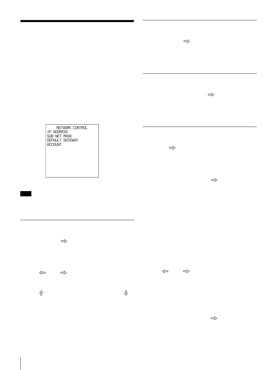 Making basic network settings, To set the ip address, To set the subnet mask | To set the default gateway, To set up a user account | Sony DSR-DR1000 User Manual | Page 32 / 108