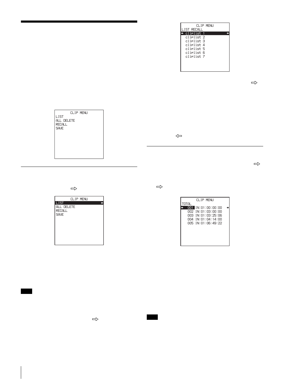 Working with playlists, Displaying playlists, Editing playlists | Displaying playlists editing playlists | Sony DSR-DR1000 User Manual | Page 48 / 108