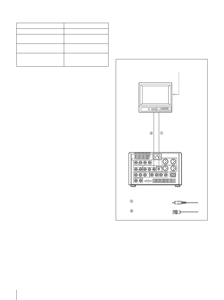 Connection of a video monitor | Sony DSR-DR1000 User Manual | Page 90 / 108