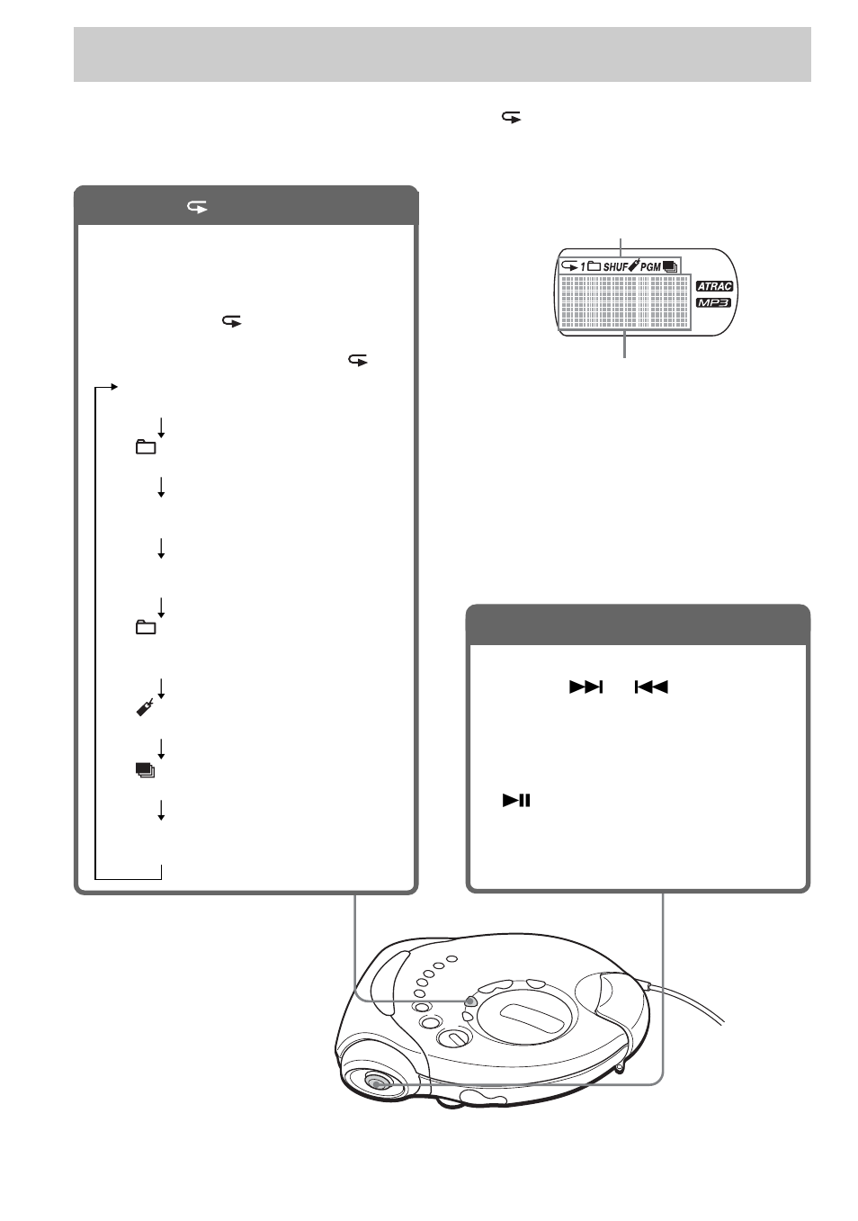 Playback options, Display | Sony D-NS921F User Manual | Page 18 / 44