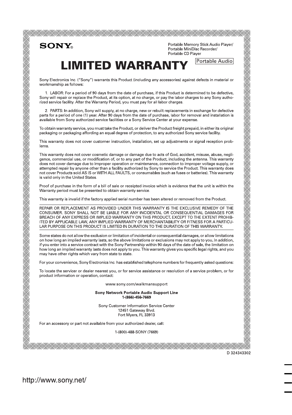 Sony D-NS921F User Manual | Page 44 / 44