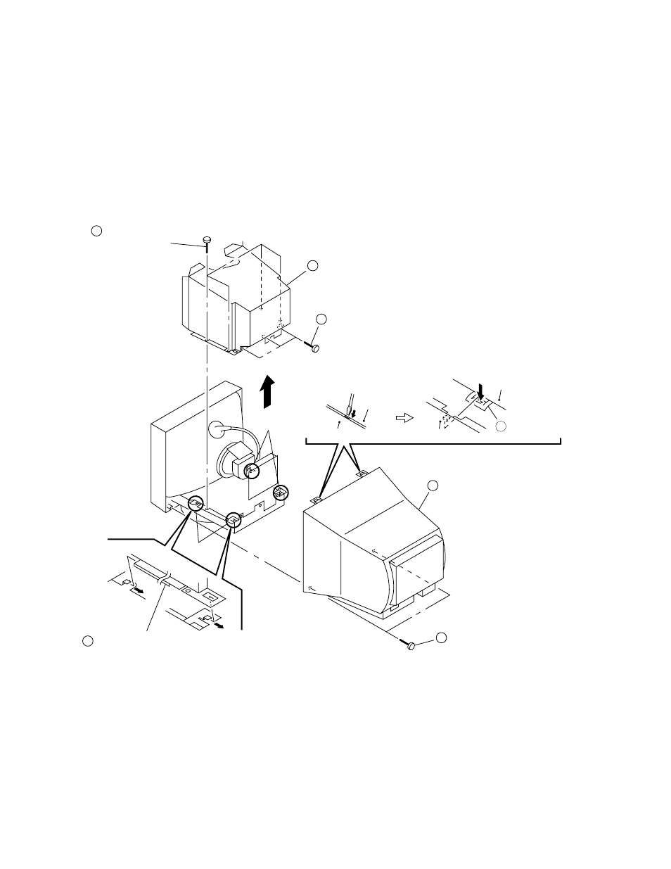 Disassembly, Cabinet, emi shield removal | Sony AEP MODEL CPD-E200E User Manual | Page 12 / 46