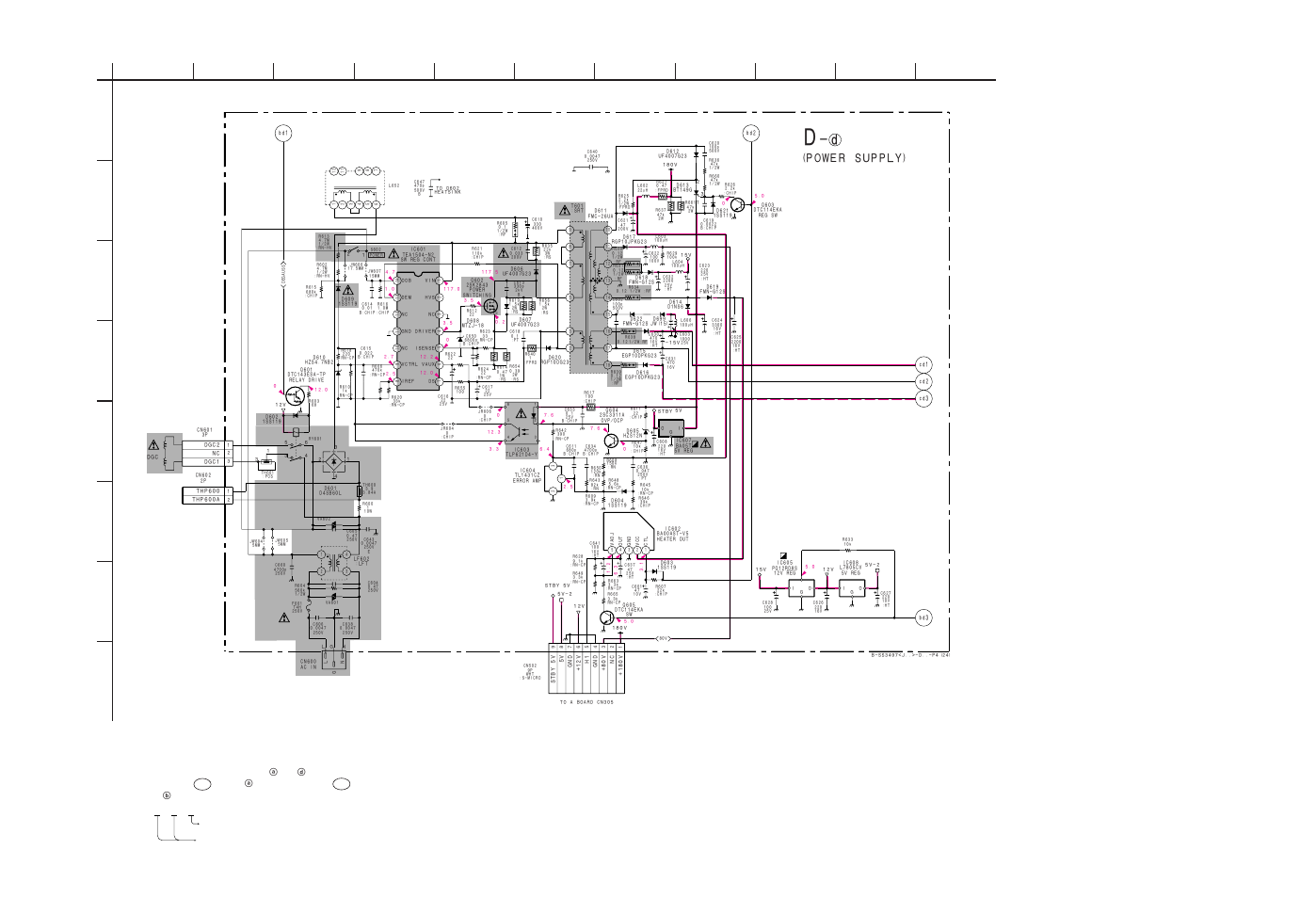 D-d board, Power supply) | Sony AEP MODEL CPD-E200E User Manual | Page 27 / 46