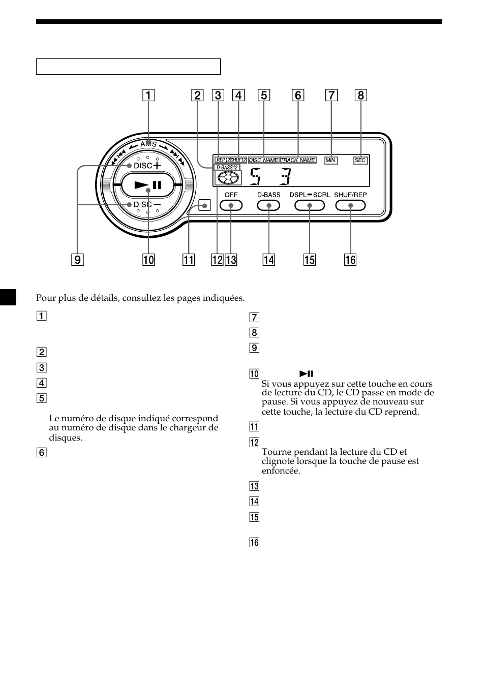 12 nomenclature | Sony CDX-555RF User Manual | Page 26 / 44