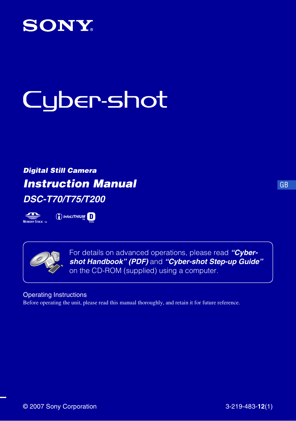 Sony DSCT70 User Manual | 40 pages