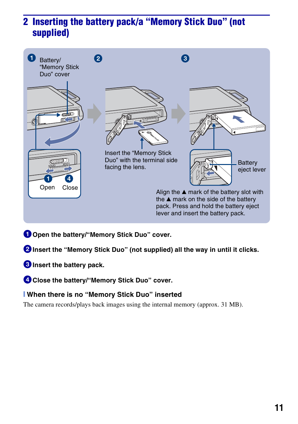 Sony DSCT70 User Manual | Page 11 / 40