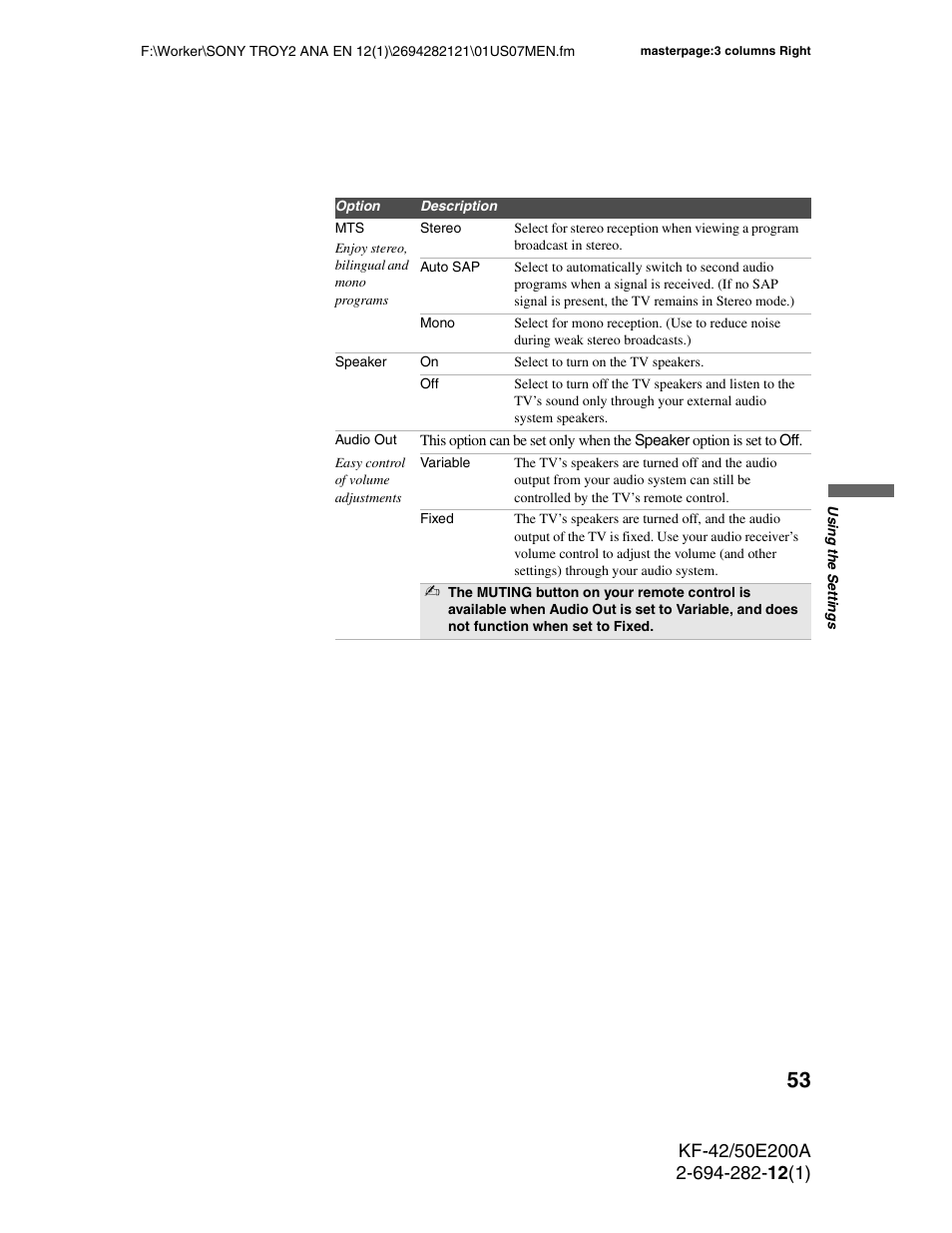 Sony GRAND WEGA 2-694-282-13(1) User Manual | Page 53 / 83