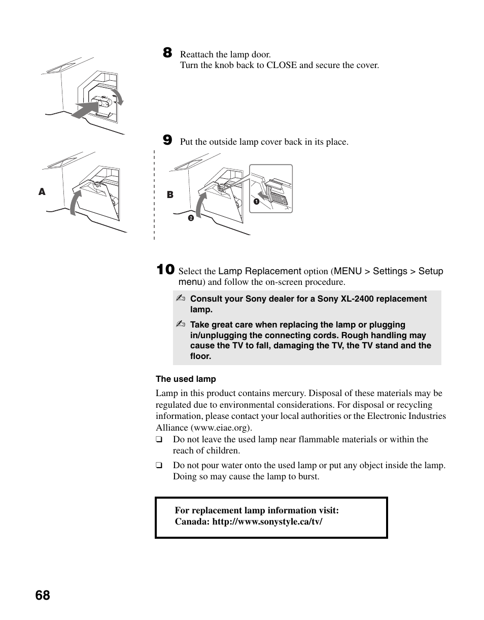 Sony GRAND WEGA 2-694-282-13(1) User Manual | Page 68 / 83