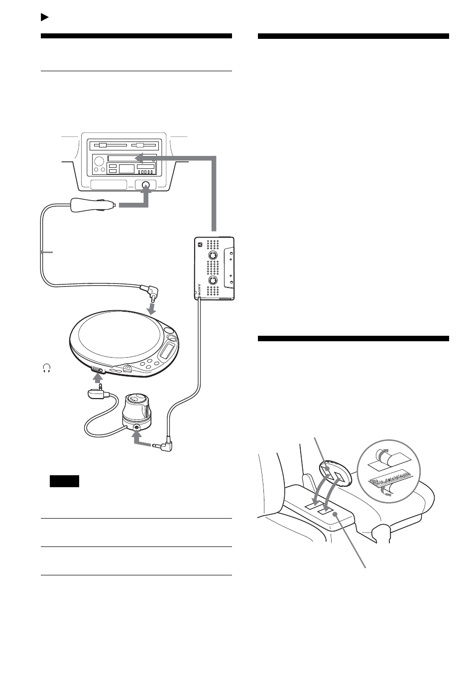 Using in a car, Installing in a car, Where to place your cd player | Mounting your cd player | Sony CD Walkman D-NE518CK User Manual | Page 24 / 104