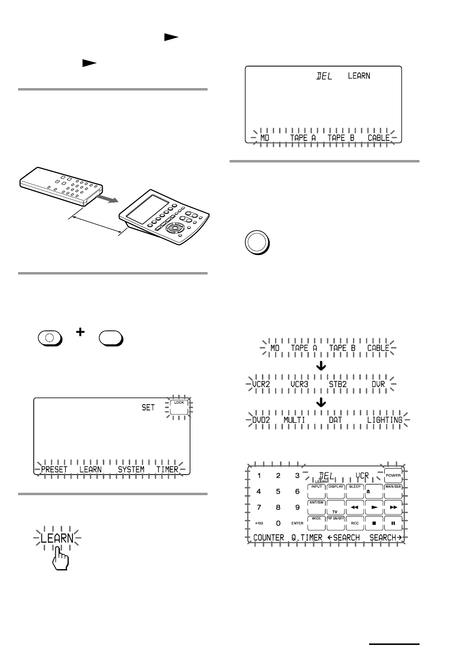 Learn | Sony RM-AV3100 User Manual | Page 21 / 112