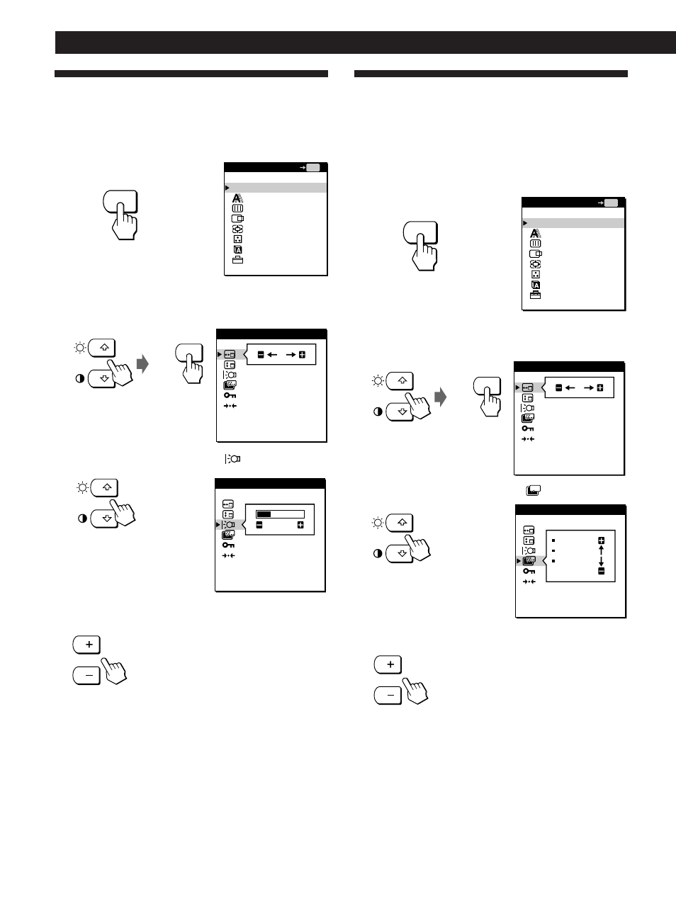 Setting the power saving delay time, Adjusting the backlight, Customizing your monitor | Sony CPD-L133 User Manual | Page 34 / 112