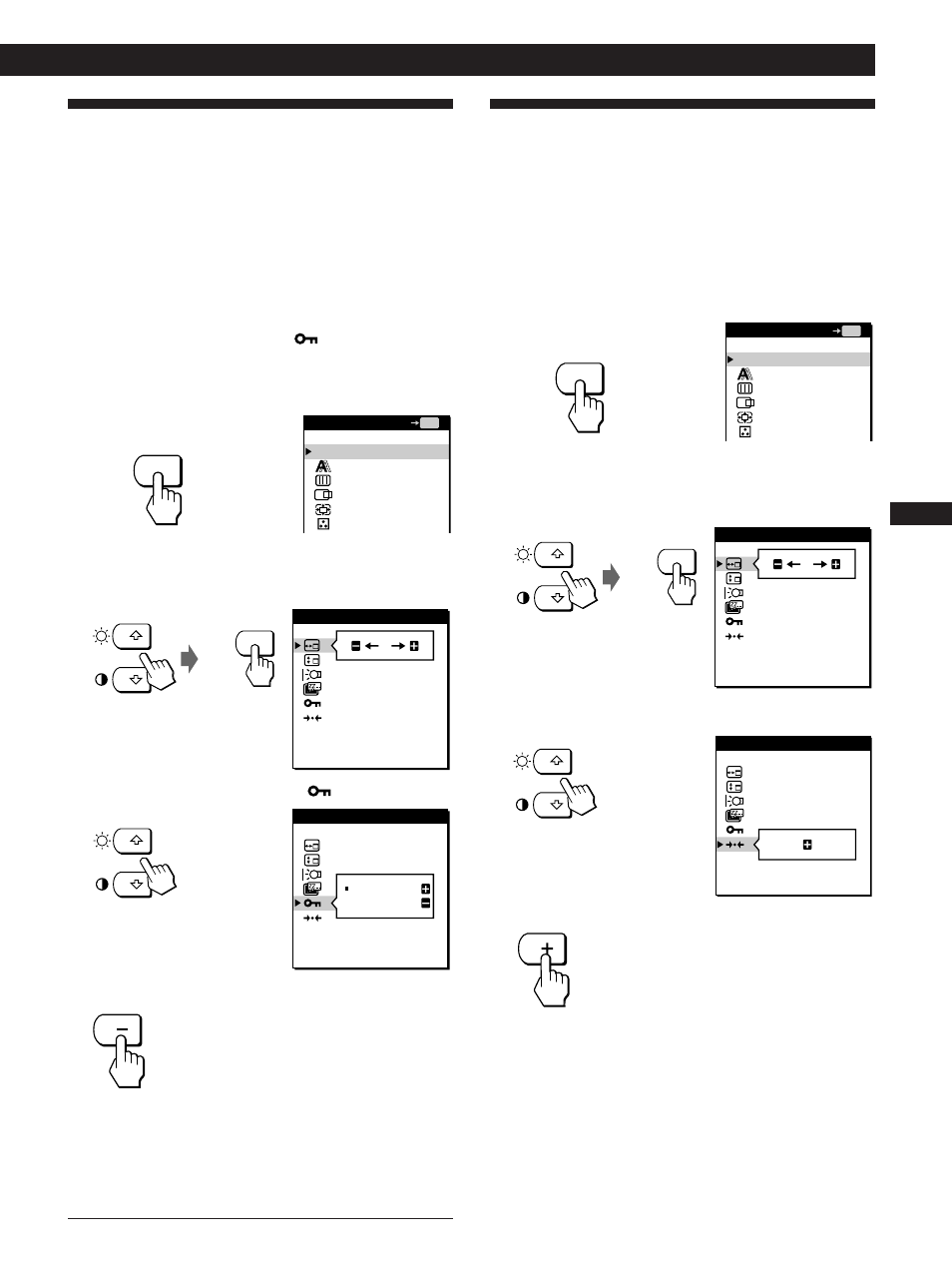 Locking the controls, Resetting the adjustments, Getting started customizing your monitor | Sony CPD-L133 User Manual | Page 35 / 112