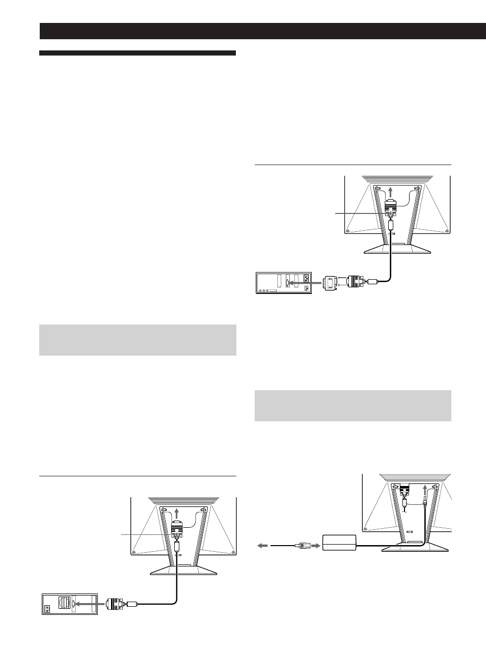 Installation, Préparation, 2e étape : branchez le cordon d’alimentation | 1re étape : raccordez le moniteur à l’ordinateur | Sony CPD-L133 User Manual | Page 44 / 112