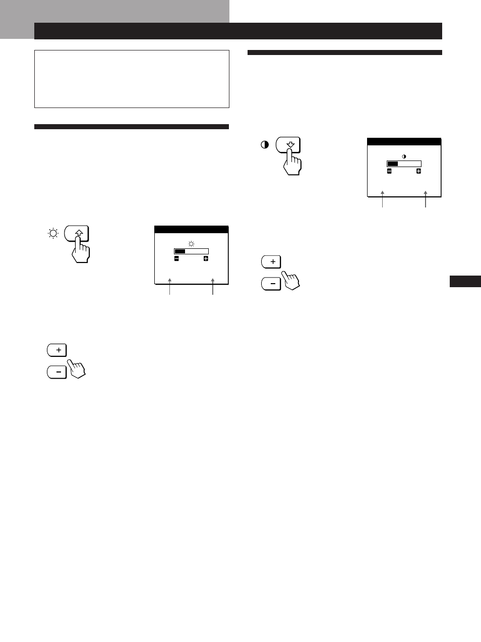 Réglage du contraste, Réglage de la luminosité de l’image, Personnalisation du moniteur | Sony CPD-L133 User Manual | Page 47 / 112