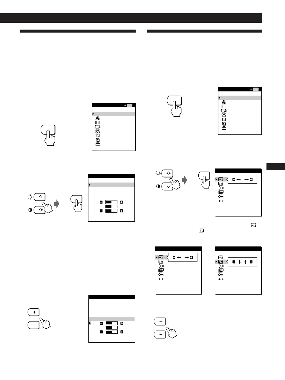Changement ou réglage de la température de couleur, Personnalisation du moniteur | Sony CPD-L133 User Manual | Page 51 / 112