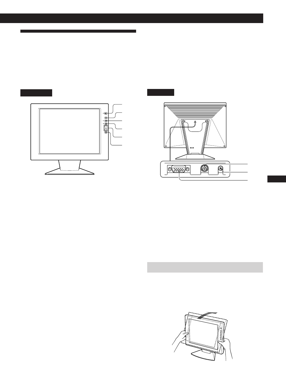 Lage und funktion der teile und bedienelemente | Sony CPD-L133 User Manual | Page 61 / 112