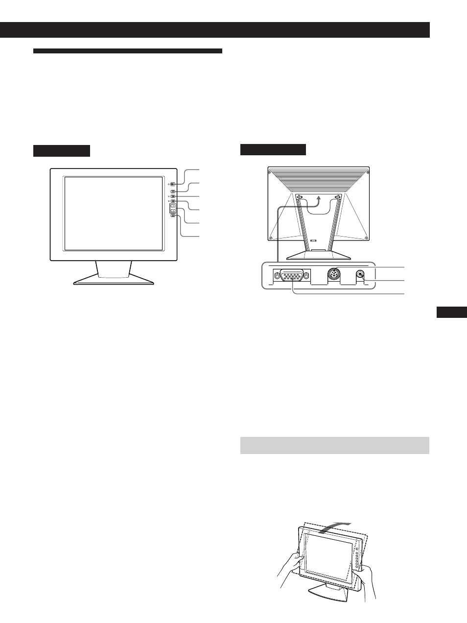 Identificación de los componentes y controles | Sony CPD-L133 User Manual | Page 79 / 112