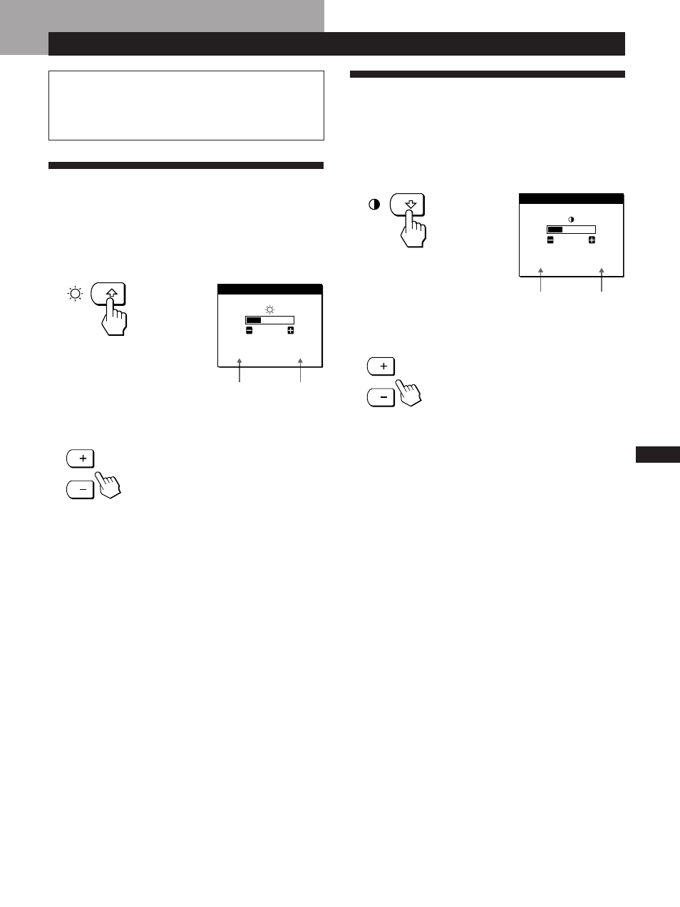Ajuste del contraste, Ajuste del brillo de la imagen, Personalización del monitor | Sony CPD-L133 User Manual | Page 83 / 112