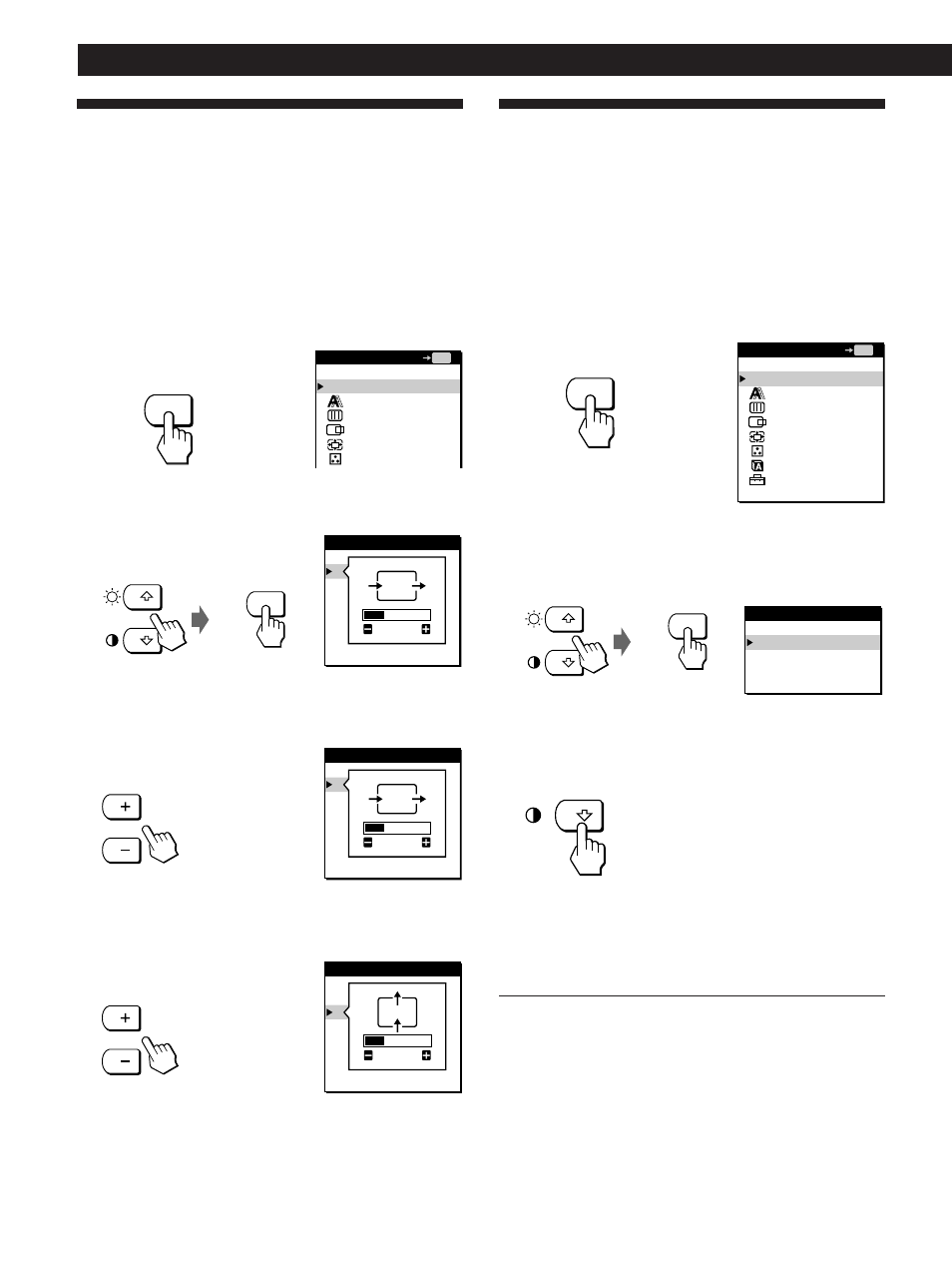 Visualización de la imagen con la resolución real, Ajuste de la posición de la imagen, Personalización del monitor | Sony CPD-L133 User Manual | Page 86 / 112