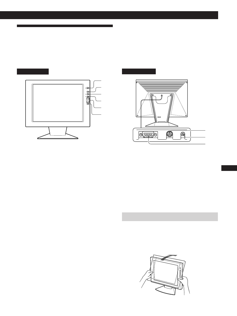 Identificazione delle parti e dei comandi | Sony CPD-L133 User Manual | Page 97 / 112