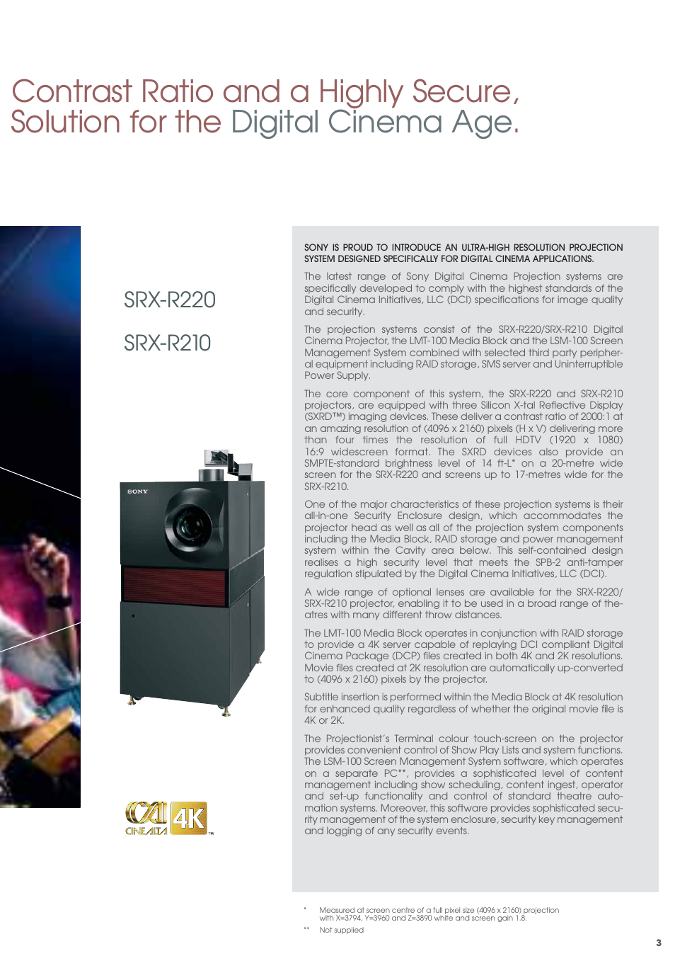 Sony SRX-R210 User Manual | Page 3 / 14