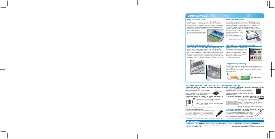 Distinctively clié, Carry around your favourite shots | Sony CLI User Manual | Page 5 / 6