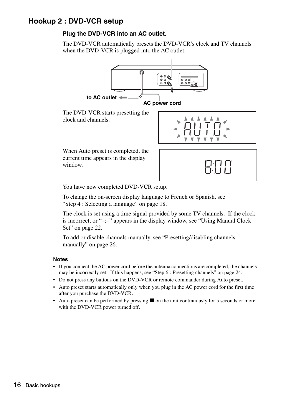 Hookup 2 : dvd-vcr setup | Sony SLV-D261P User Manual | Page 16 / 116