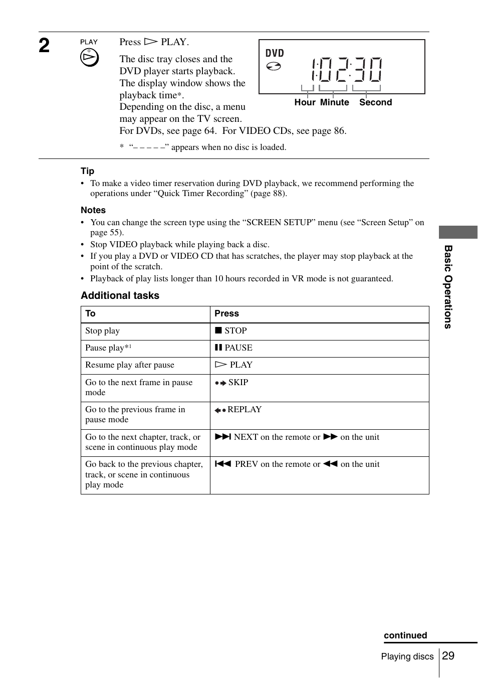 Sony SLV-D261P User Manual | Page 29 / 116
