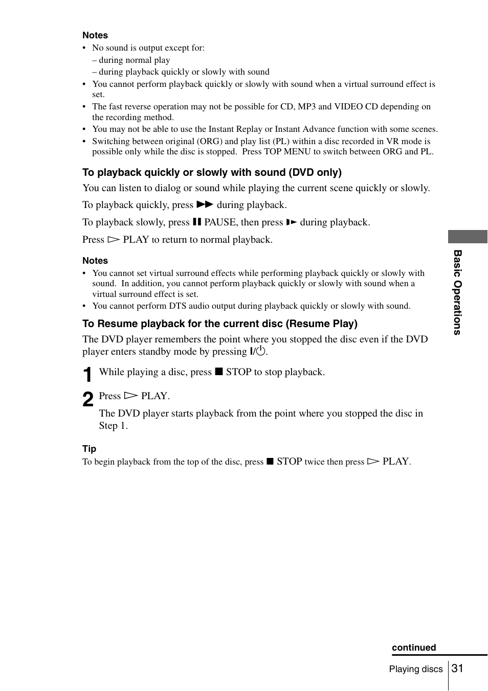 Sony SLV-D261P User Manual | Page 31 / 116