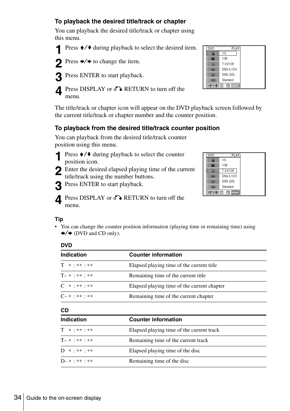 Sony SLV-D261P User Manual | Page 34 / 116