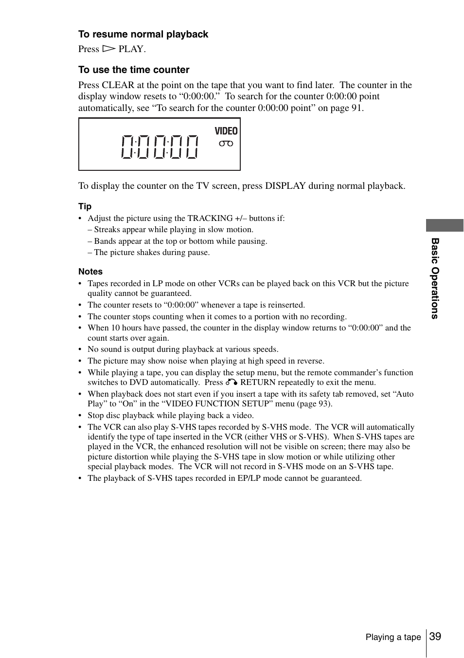 Sony SLV-D261P User Manual | Page 39 / 116