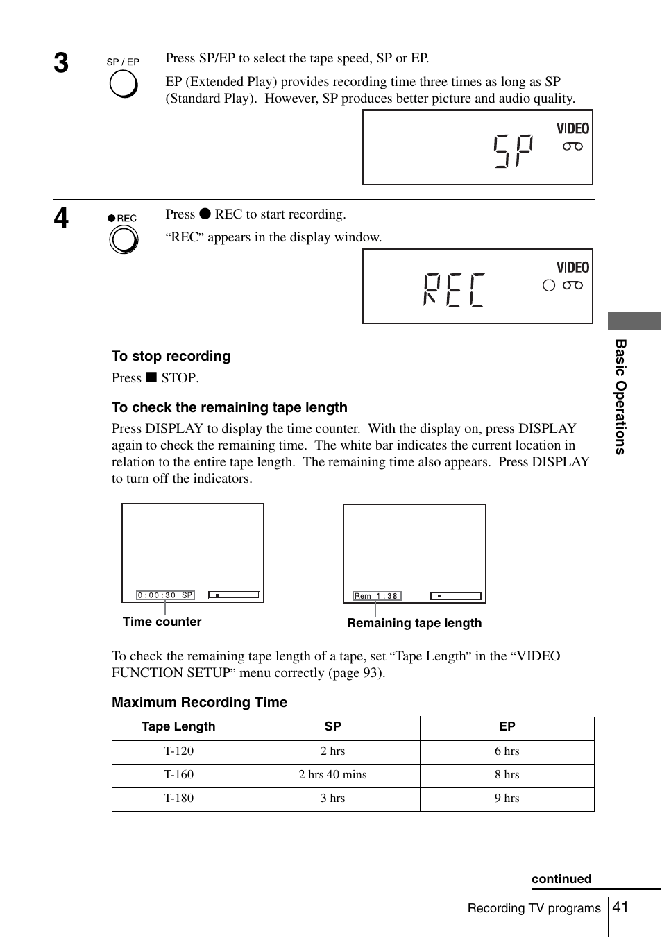 Sony SLV-D261P User Manual | Page 41 / 116