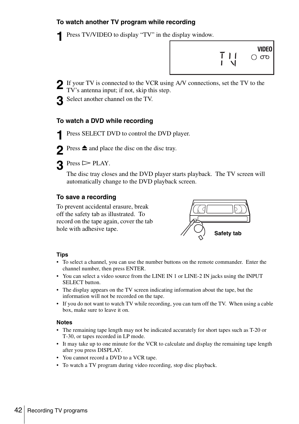 Sony SLV-D261P User Manual | Page 42 / 116