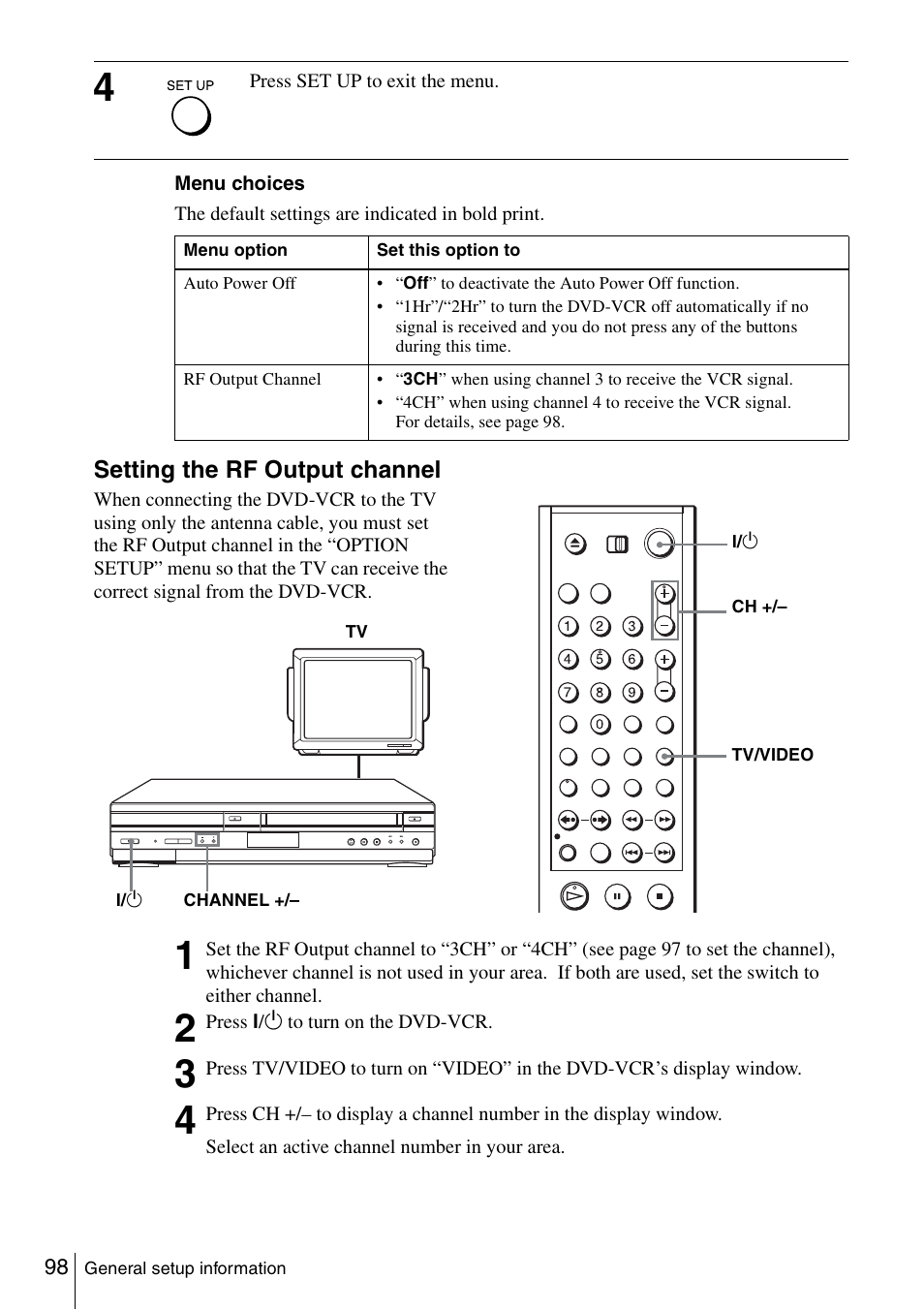 Sony SLV-D261P User Manual | Page 98 / 116
