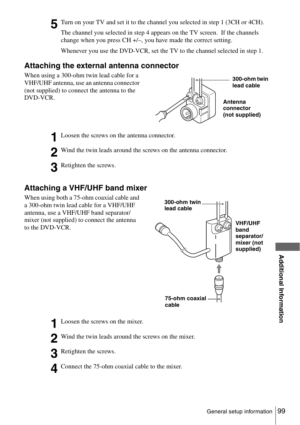 Sony SLV-D261P User Manual | Page 99 / 116