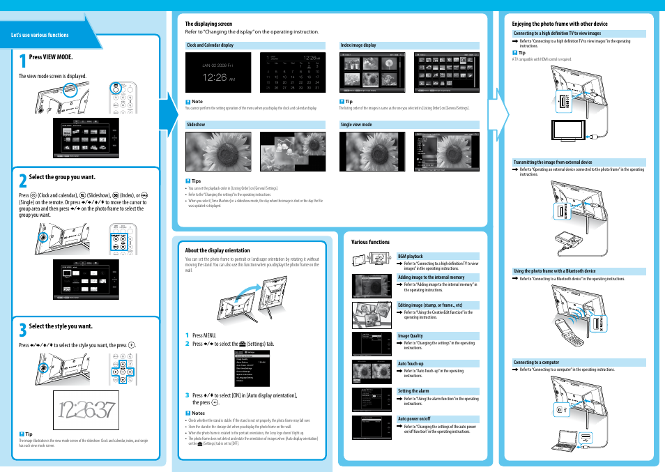 Sony DPF-X800 User Manual | Page 2 / 2