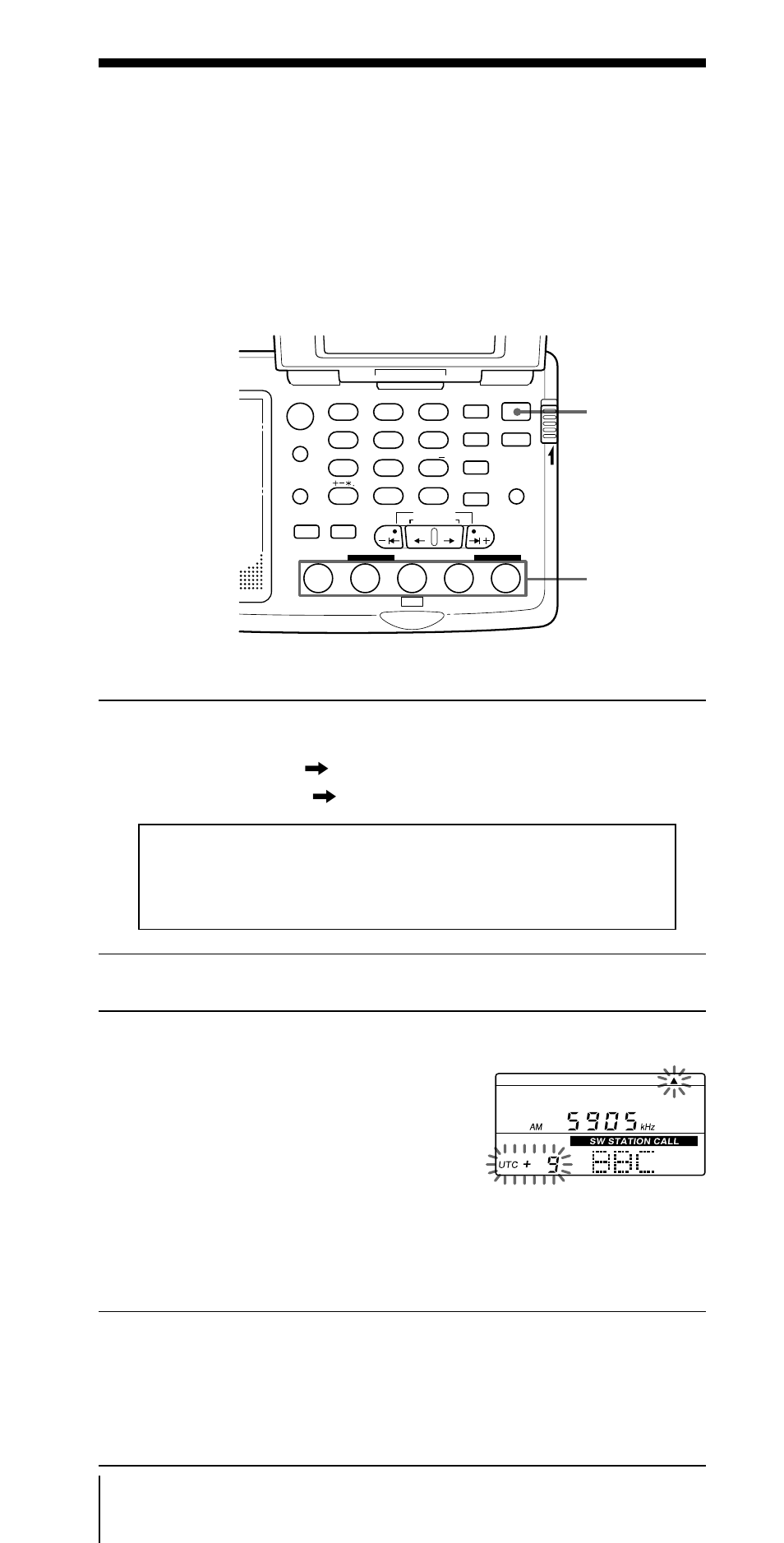 局名ボタンで探して聞く ﾑ sw station call, Sw station call, Power on/off | Sony CF-SW07 User Manual | Page 24 / 156