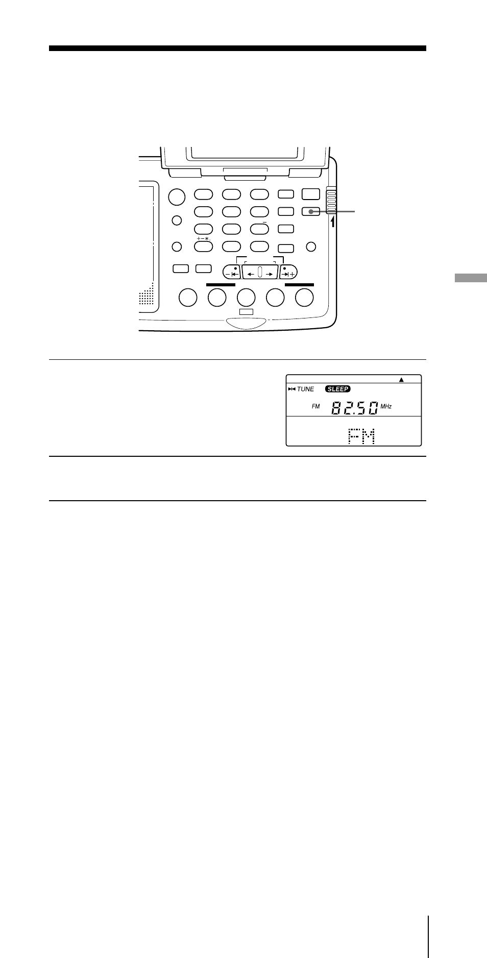 Sleep timer, Using the hold function, Press sleep | Tune in to the station of your choice, Press power on/off, Other operations, Sleep | Sony CF-SW07 User Manual | Page 93 / 156