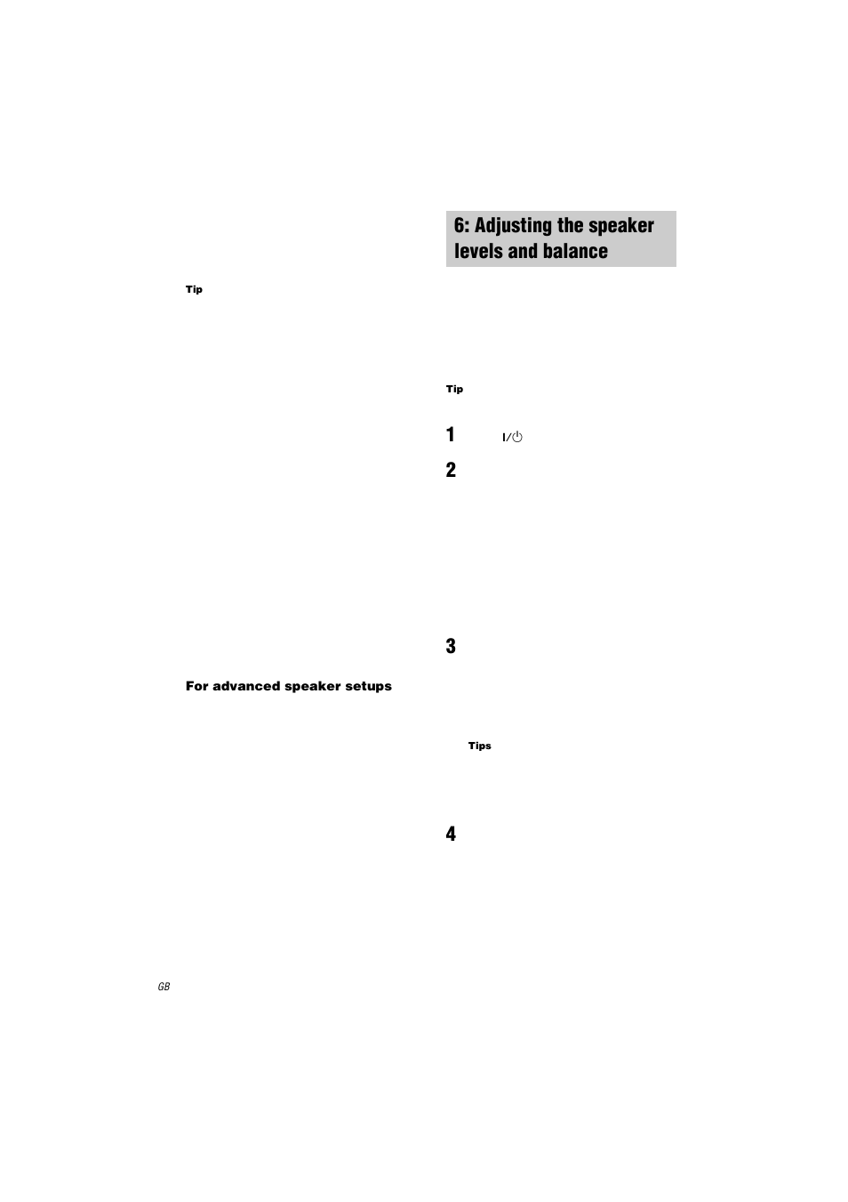 Adjusting the speaker levels and balance, Test tone, Adjusting the speaker levels and | Balance — test tone | Sony STR-DA3000ES User Manual | Page 22 / 68