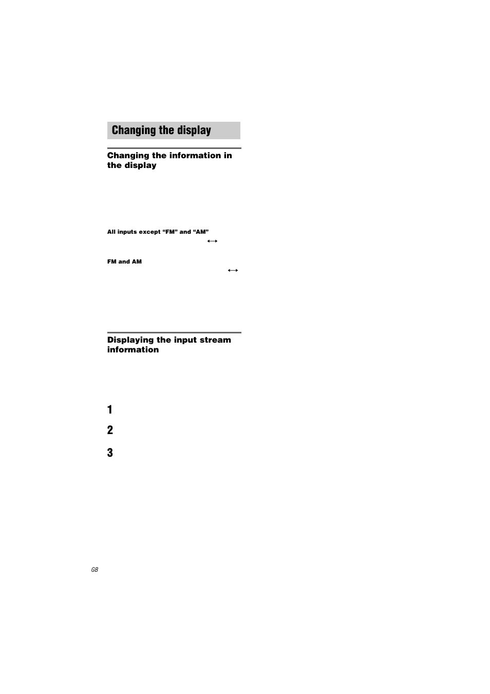 Changing the display | Sony STR-DA3000ES User Manual | Page 30 / 68